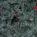 5 Christmas Garland Decorations Set Includes 2 Pcs 6ft Christmas Garland with Lights 19.7" Large Christmas Wreath a Hanger and 1000 Zip Ties for Mantle Stairs Railing Fireplaces