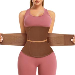 AOSBOEI Waist Trainer for Women Workout Waist Cincher Trimmer Underbust Corset Tummy Control Hourglass Body Shapewear (Beige, S)