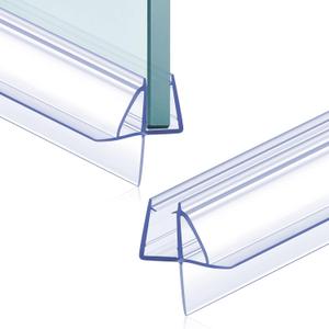 Frienda 4 Pcs Shower Door Bottom Seal 3/16" x 36'' Clear PVC Glass Door Sweep Shower Frameless Seal Strip for Replacement Stopping Leaks and Creating Water Barrier