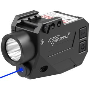 VOTATU H2L Series Laser Light Combo, Magnetic Rechargeable 1000 Lumens Strobe Weapon Light with Blue Green Beam Laser Sight for Pistol Handgun