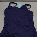 Aqua Eve Tankini Tops for Women Swimwear Top Only Tummy Control Bathing Suit Top No Bottom, Medium, Navy Blue 