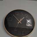 jomparis Rose Gold Black Wall Clock Silent Non-Ticking Quartz Sweep Decorative Battery Operated Wall Clocks (12 Inch)