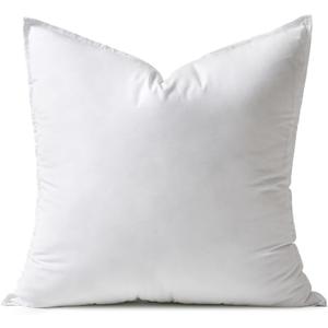 MIULEE 24x24 Down Alternative Pillow Insert Euro Decorative Throw Pillow 24 x 24 Inch Body Bed Sleeping Ultra Soft Fluffy Form for Sofa Couch Bed (24x24 Inch)