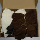 Ohapishop 15 Pcs Velvet Bows for Christmas Tree - 6 Inch Vintage Velvet Ribbon Christmas Bows for Gift Wrapping Xmas Tree Topper Bow Ornaments for Garland Wreath Bows Decor (Cream, Brown)