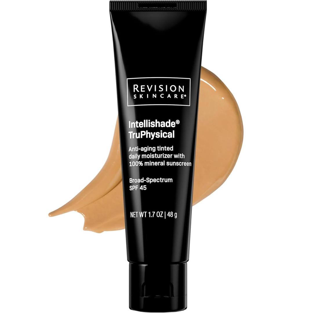 Revision Skincare Intellishade TruPhysical SPF 45, 100% Mineral Sunscreen for Face, Anti-Aging Moisturizer with SPF and Vitamin C, Tinted Sunscreen for Sensitive Skin, 1.7 oz