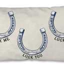 LiTiu Western Pillow Covers, Western Horseshoe Throw Pillow Decorative，Lucky Me Lucky You Lucky Us Decor Pillow Cover for Porch Couch Sofa Living Room, 12x20 Inch