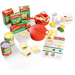 Melissa & Doug Prepare & Serve Pasta Set with Toy Food & Kids Play Kitchen Accessories, Montessori-Inspired Preschool Learning Toys for Girls & Boys 3+