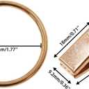 Curtain Ring with Clips,Iron Drapery Clips Hooks,TTZEZE Rustproof Curtain Clip Rings Hooks,30PCS Curtain Hooks for Curtain Rod Dia.45mm/1.77'' THK 4mm/0.16'', Rose Gold