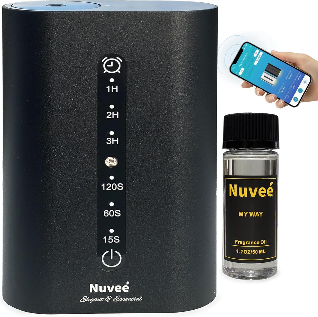 Smart Waterless Scent Diffuser - App-Controlled Cool Air Aroma Diffuser for Home - Elegant Plug-in Designed for Living Room, Bedroom & Office - My Way