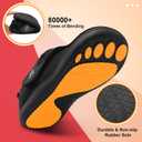 LeIsfIt Mens Slippers Wide House Shoes Adjustable Diabetic Shoes Arthritis Swollen House Slippers Indoor Outdoor Slippers, Black