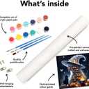 mjcakrn Halloween Paint by Numbers Kit for Adults, Halloween Paint-by-Number Kits, Acrylic Easy Painting by Numbers, Paint by Numbers on Canvas for Home Wall Decor 14x14 Inch