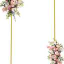 Asee'm 6FT Metal Arch Backdrop Stand Gold Arched Backdrop Frame for Wedding Party Ceremony Birthday Bridal Baby Shower Garden Floral Balloon Arch Decoration (6x2.6FT(HxW))