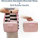 Camera Case Bag Compatible with Canon EOS Rebel T7/R50/R6 Mark II/R100/R50 V/T6/R8/R10/R5 Mark II/RP/R7/5D Mark IV/SL3/R5/T100 DSLR SLR Camera, Len and Tripod with 4 Dividers and Shoulder Strap, Pink