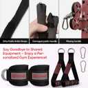 FitBeast Ankle Straps for Cable Machines Women, Ankle Strap Set - Glute Kickback Ankle Strap & Gym Handles, Gym Ankle Straps for Resistance Bands, Booty Workouts, Leg Extensions, Hip Abductors (Black)