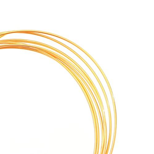 BEADIA 18K Gold Plated Wire 1.0mm 2 Meters Bead Cord for Bracelet Necklace Charm Beading Jewelry Making Findings