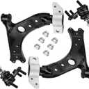 Front Lower Control Arms Suspension Kit Fits for Audi A3 2006-2013, Fits for Volkswagen EOS 2007-2016, for Golf 2010-2014, for GTI 2007-2014, for Jetta 2006-2014, for Rabbit 2006-2009, 2008 R32-4pcs