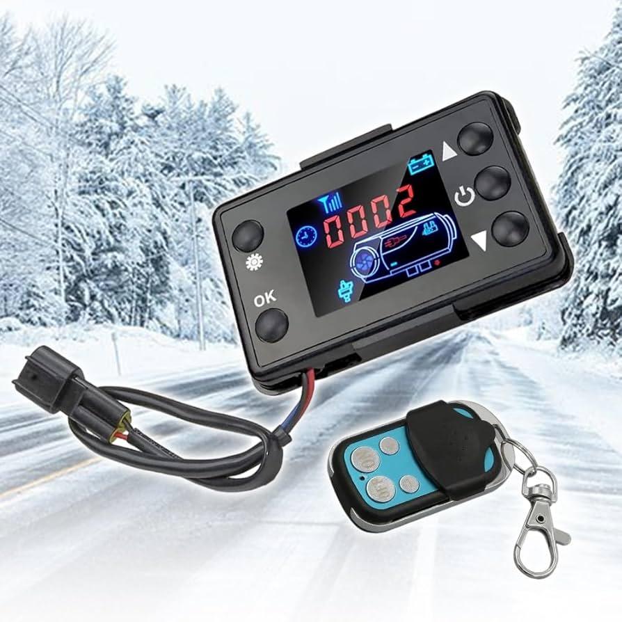 Riloer 12/24V Car Air Diesel Heater LCD Switch with Remote Control, Air Parking Heater Switch for RV Truck Car Accessories