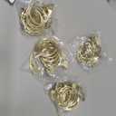 40 Pack Rings Curtain Clips Rustproof Metal Window Drapery Decorative Clips Vintage Heavy Duty Eyelet Curtain Rods Hangers Rings with Hooks, 1.5In Inner Diameter (Gold-Open)