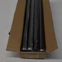 Black Curtain Rods, Room Darkening Rod for Windows 48 to 90 Inches(4-7.5Ft), Wrap Around Curtain Rods, Heavy Duty Blackout Drapery,Modern Decorative Window Treatment Rod, Matte Black