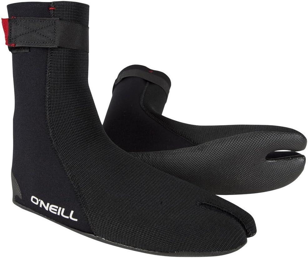 O'Neill Ninja 3mm Split Toe Neoprene Boot, Textured Rubber Sole for Surfing, Paddleboarding, Snorkeling, and Any Water Activities (10, Black)