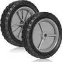 ZHIYUE TIRE 7 inch Heavy-Duty Rubber Wheels 2-Pack w/1/2 Bore, 1-1/2 Wide, 100LB Capacity - Fits Oregon 72-107, Craftsman, MTD, Radio Flyer, BBQ CartsGray