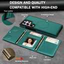 for Samsung Galaxy S23 Ultra Wallet Case, 2-in-1 Detachable Magnetic Wallet Case, Card Holder RFID Blocking, Fashionable Faux Leather Card Slot & Folding Design (Green)
