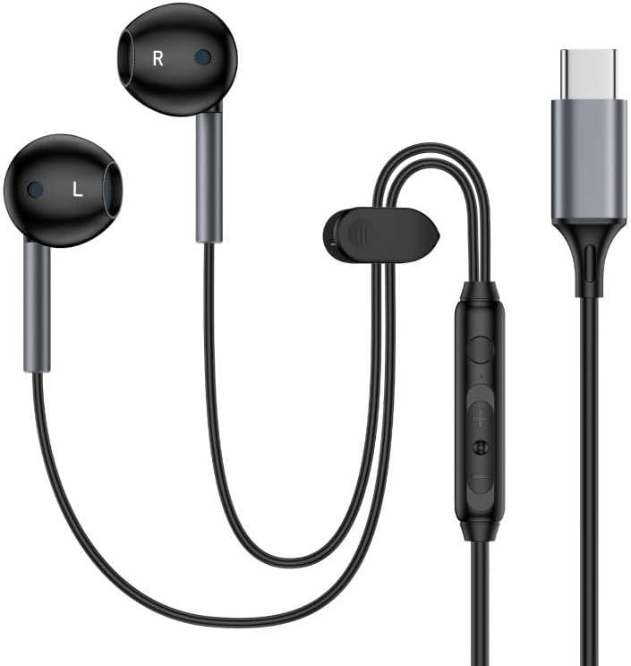 Type C Earbuds Wired Headphones for iPhone 16e/16 Pro Max/16 Pro/16 Plus/16/15,USB C Earphones Noise Canceling Earbuds with Mic & Remote for Samsung Galaxy S25 Ultra S25 Edge S24FE S23 A16 A36,Pixel 9