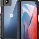 Lanhiem for Moto G Play 2024 Case, IP68 Waterproof Dustproof Shockproof Case with Built-in Screen Protector, Full Body Underwater Protective Cover for Moto G Play 2024 Only, Black