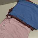 BLACKMYTH Womens 3 Pack Basic T Shirts Summer Tops 2026 Fashion Short Sleeve Comfy Casual Vacation Tees (XX-Large, Coffee Greypurple Indigo)