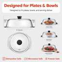 Bezrat Glass Microwave Cover with Silicone Knob and Handles, Splatter Guard Lid, BPA Free, Dishwasher Safe (Black)