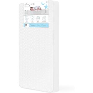 Dream On Me Breathable 6 Full Size Firm Fiber Crib and Toddler Bed Mattress | Greenguard Gold Certified | Certi-PUR US Layers | Breathe-Flow Technology | Waterproof Cover |