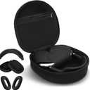 3 in 1 Silicone Cover and Case for Apple Airpods Max Headphones, AirPods Max Hard Case and Anti-Scratch Ear Pad Case/Ear Cups/Headband Covers Accessories (Black)