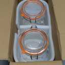 81oz Glass Jars with Airtight Lid, 2 Pack Glass Food Storage Jars with 2 Scale Marks, Square Glass Canisters for Flour, Cereal, Coffee, Pasta, Cookies, Pickle, 0.6 Gallon Wide Mouth Mason Jars