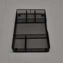 Desk Drawer Organizer Tray, Metal Mesh Drawer Organizers Office, 6 Adjustable Compartment, Desk Organizer Tray for Home Office 12.87L x 8.73D x 1.96H inch, Black, 1PC Medium
