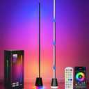 2Pcs Corner Floor Lamp,Smart RGB LED Corner Lamp with App and Remote Control,16 Million Colors & 68+ Scene,Music Sync,Timer Setting,Ideal Standing Lamp for Living Room,Bedrooms,Gaming Rooms