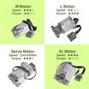 32Pcs Power Function Kit Set Motor Battery Infrared-Remote-Control Receiver Train Adjustable Speed Motor Parts, Power Function Parts Compatible with Lego Technic-Pieces
