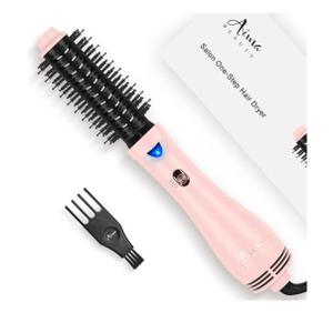 Hair Dryer Brush Blow Dryer Brush in one, Aima Beauty 1.25'' Round Brush Blow Dryer Ionic Hot Air Brush Styler Volumizer with Ceramic Coating & Tufted Bristles for Smooth and Shiny Blowout, Pink