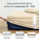 LuxClub 4 PC Queen Sheet Set, Queen Size, Deep Pockets 18" Wrinkle Free Cooling Bed Sheets Machine Washable Hotel Bedding Silky Soft - Cream Queen