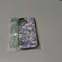 Goodon for iPhone 13 Mini Wallet Case with Card Holder,RFID-Blocking,Aesthetic Vintage Floral Girly Shell,Trendy Unique Cool Retro Protective Phone Cover for Women Girls - Fancy Purple Lotus