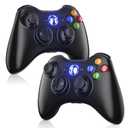 Gamrombo 2 Pack Replacement for Xbox 360 Controller, Wireless Controllers Gamepad Upgraded Joystick Compatible with 360 & Slim, Windows 11/10/8/7 PC Controller - INCOMPATIBLE with Xbox One/Series