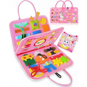 Exorany Busy Board Montessori Toys for Toddler Girls & Boys Birthday Gifts, Sensory Toys for Toddlers, Educational Travel Toy, Preschool Activities for Learning Fine Motor Skills