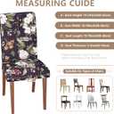 Stretch Dining Chair Covers Set of 2,Floral Print Chair Covers,Soft Removable Washable,Pet Friendly Furniture Protector,Universal Chair Slipcovers for Home, Kitchen,Ceremony Dining Room Seat
