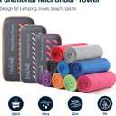 2 x BAGAIL Camping Towel with EVA Case, Compact & Ultra Soft Microfiber Travel Towel - Super Absorbent & Lightweight Quick Dry Towels for Sports, Beach, Gym, Backpacking, Hiking and Yoga