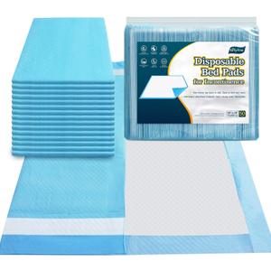 100 Count Bed Pads 30"x36" (No Adhesive Strip) Thicken Adults Incontinence Underpads Disposable, Heavy Duty Absorbent Chucks Waterproof, XL Extra Large Puppy Pee Training Pad (30"x36" (100 Count))