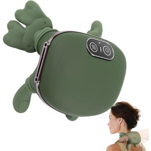 TREEFIA Shoulder and Neck Massager with Heat Heated Massager, Neck Massager with Fingers, Shoulder Massager with Hands, Simulates a Real Palm Massage for Comfort, Relax Muscle Tension (Green)