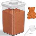 Juome Airtight Brown Sugar Container, 2.75QT(88OZ/2.6L) Clear Brown Sugar Saver Keeper Jar Food Storage Containers with Lids for Flour, Cookie, Salt, Kitchen Accessories