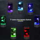 Jellyfish Lamp, 18LED 7-Color Changing Light with 5 Levels Brightness Jellyfish Aquarium fish lamp Home decor, children's birthday gift, men's and women's holiday gift, relaxing mood atmosphere