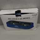 Heated Cat Bowl for Outdoor Cats in Winter, 56 OZ Heated Water Food Bowl with Raised Brackets to Protect Pet's Neck, Outdoor Heated Pet Bowl with 2 Stainless Steel Bowl, No Frozen Water or Food (Gray)