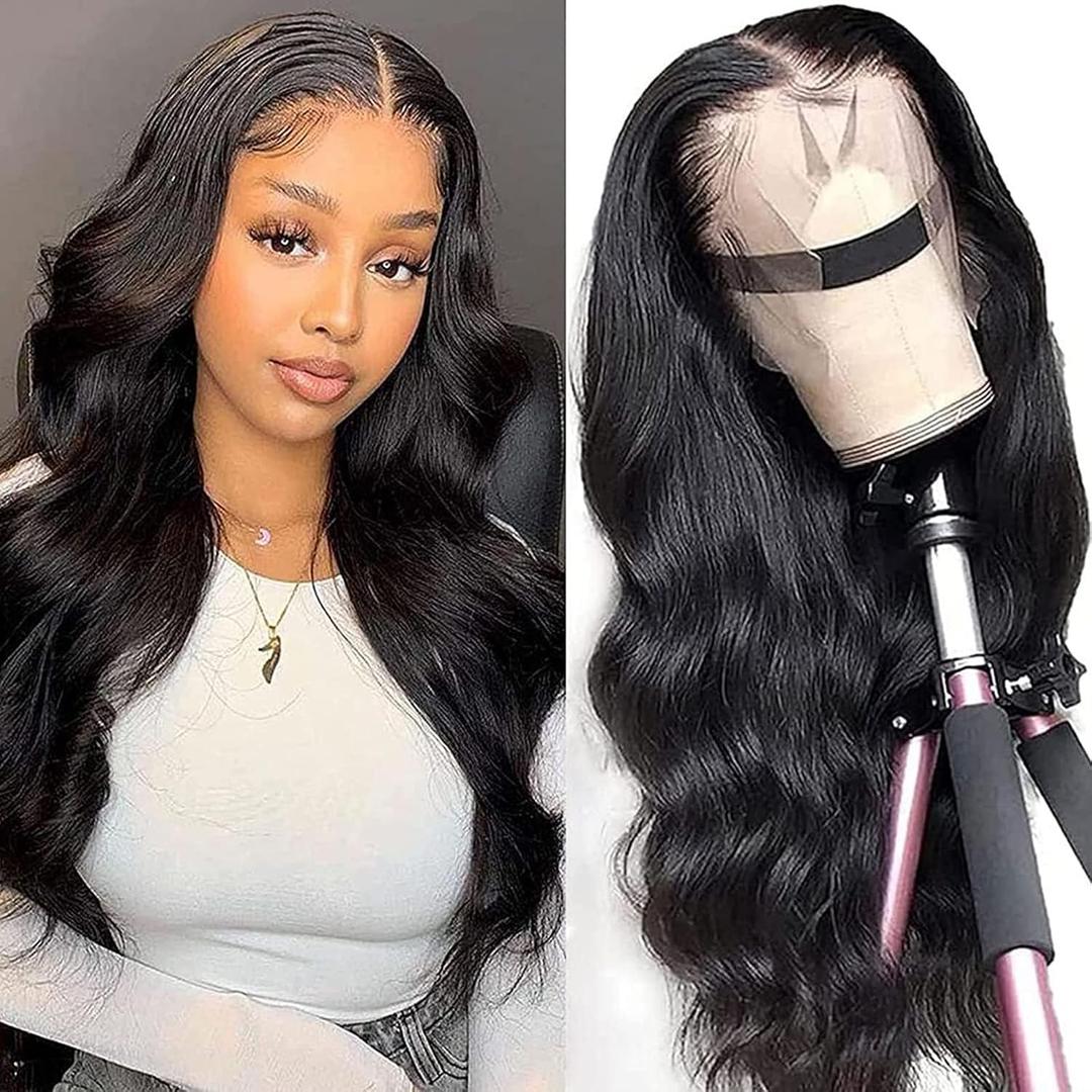 22 Inch Body Wave Lace Front Wigs Human Hair Pre Plucked for Black Women 13x4 Frontal Wigs Human Hair 200 Density Glueless Wigs Human Hair