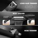 Manscape Body and Ball Trimmer for Men, Bald Head & Body Shaver, Mens Grooming Kits Pubic Groin Hair Trimmer, Body Groomer Electric Razors for Smooth Shaving, IPX7 Waterproof